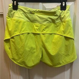 lululemon Neon Yellow Shorts